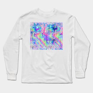 Psychedelic Holographic Texture Long Sleeve T-Shirt